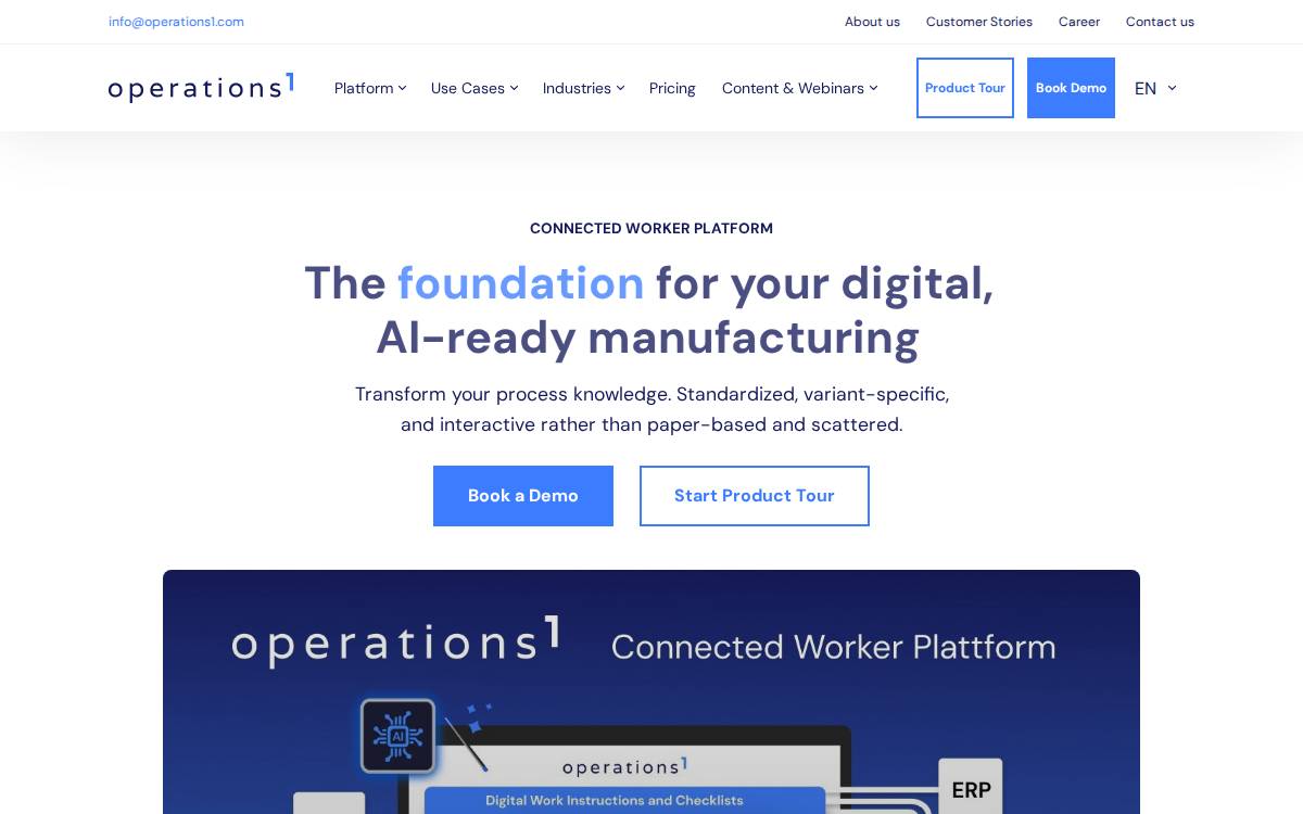Operations1 website preview
