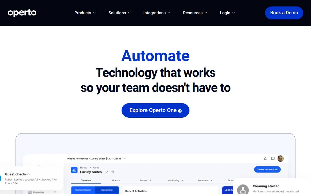 Operto website preview