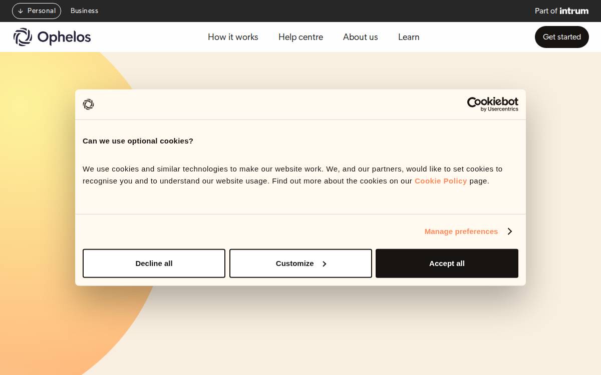 Ophelos website preview