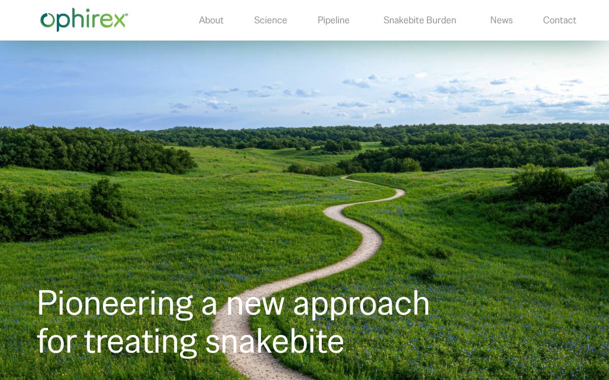 Ophirex website preview