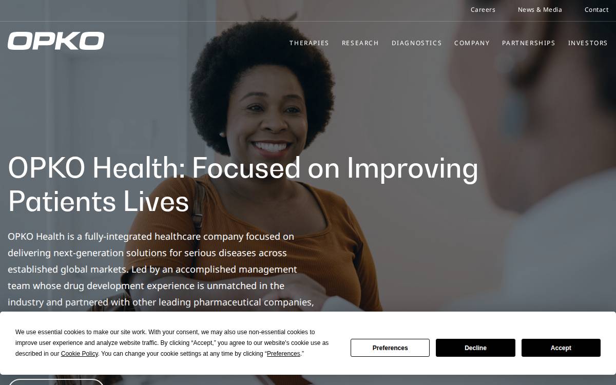 Opko website preview