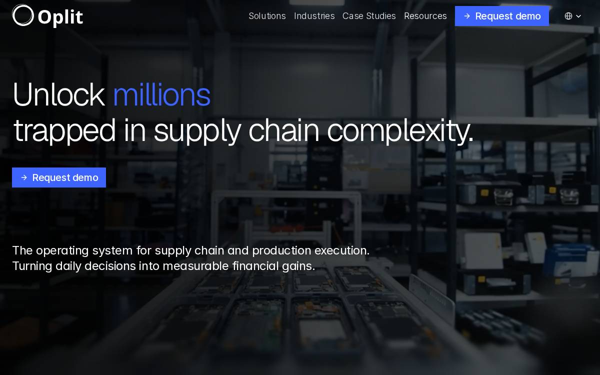 Oplit website preview