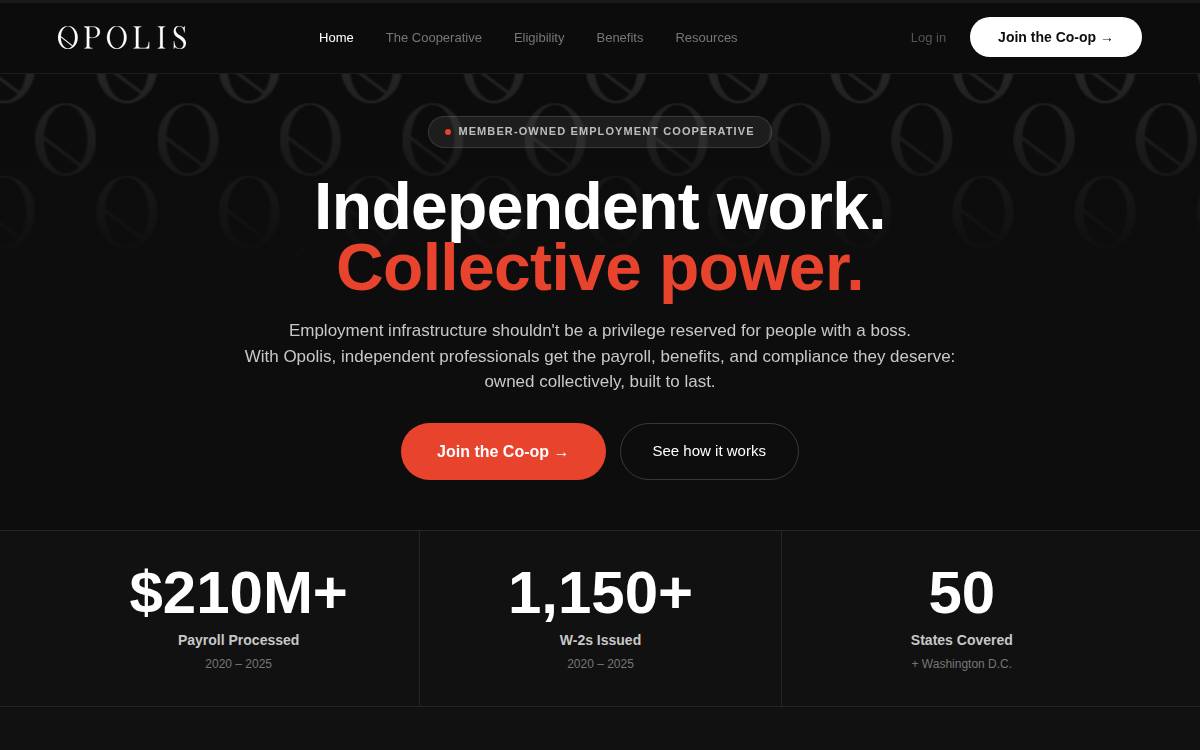 Opolis website preview