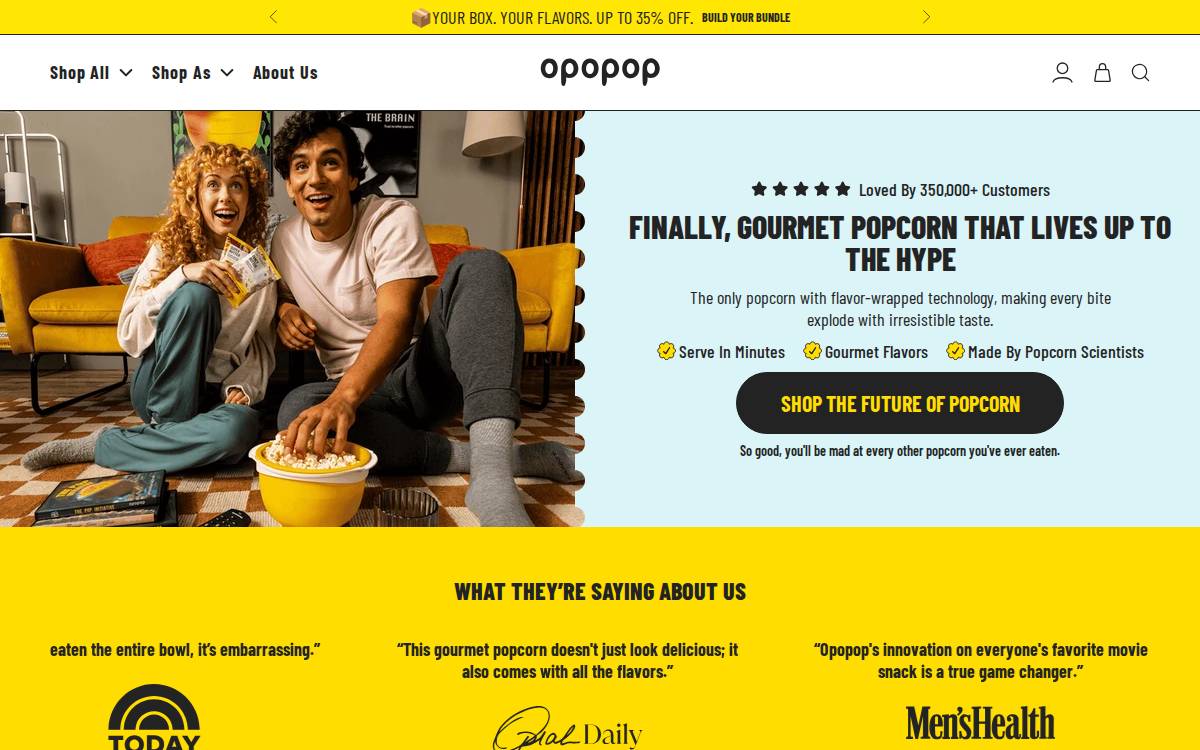 Opopop website preview