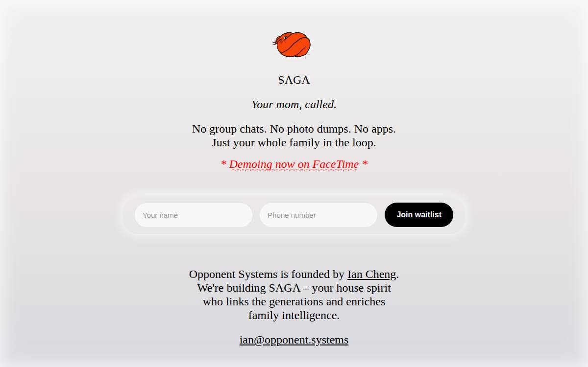 Opponent website preview