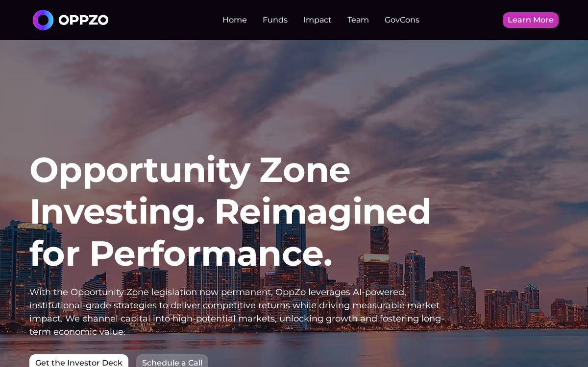 OppZo website preview