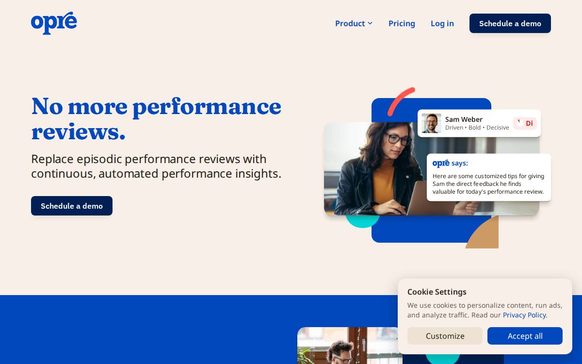 Opre website preview
