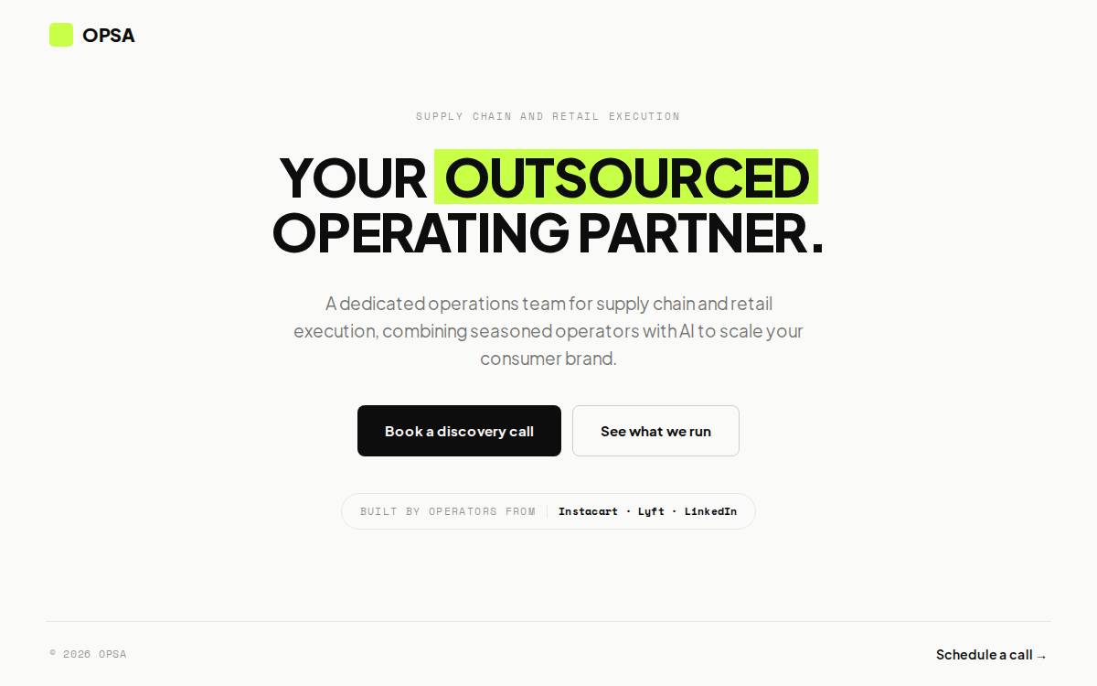 Opsa website preview