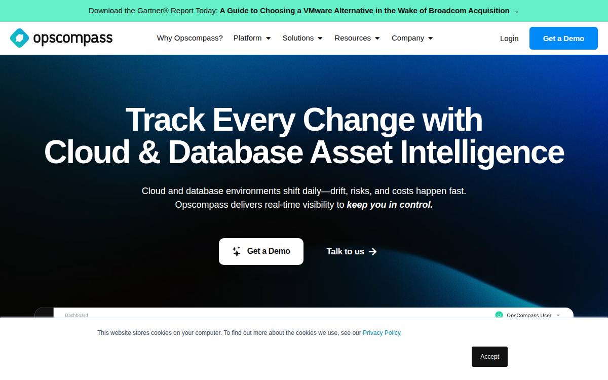 OpsCompass website preview