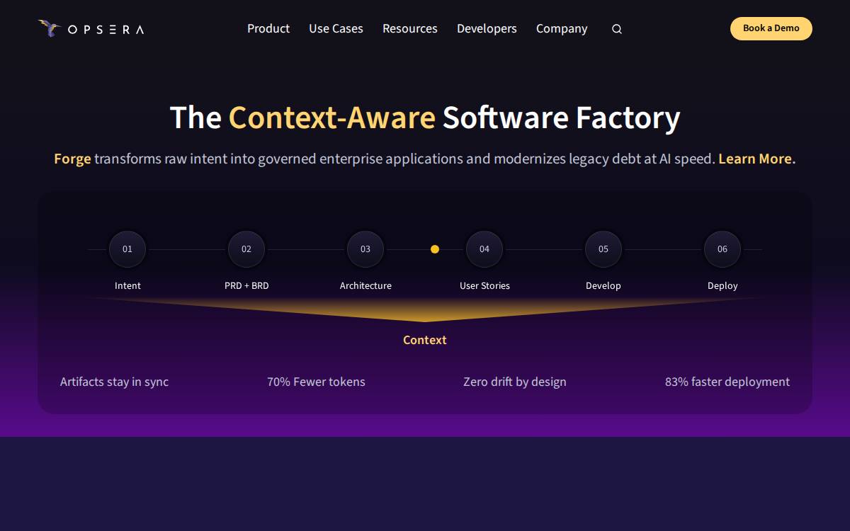Opsera website preview