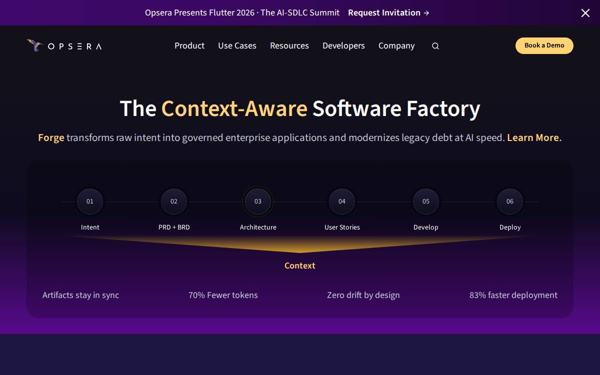 Opsera website preview