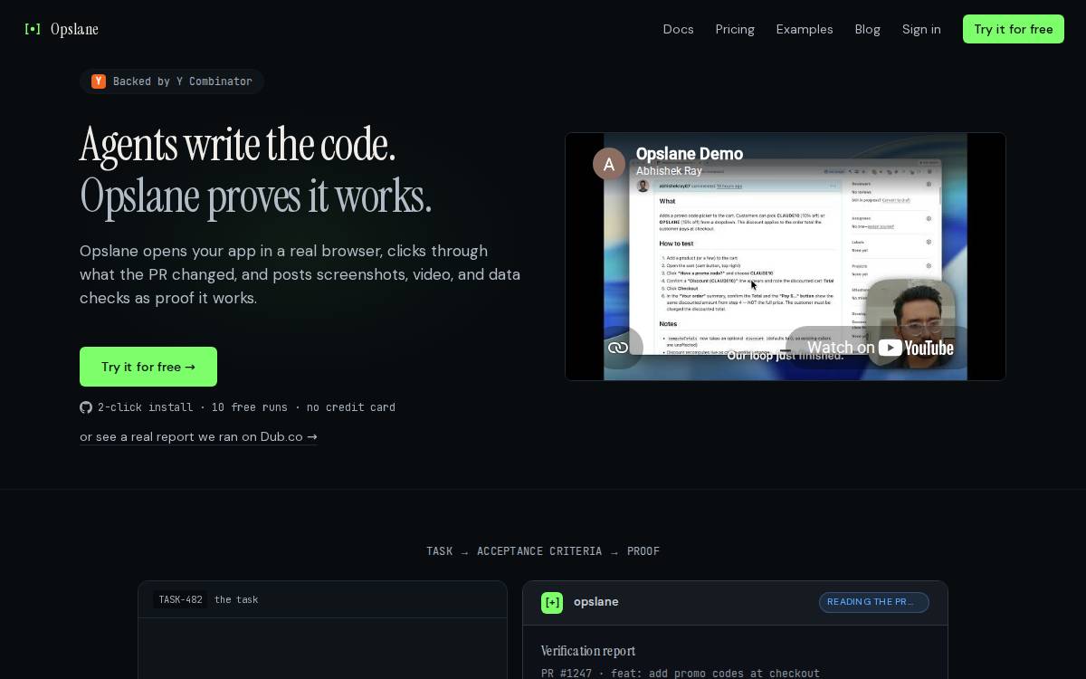 Opslane website preview