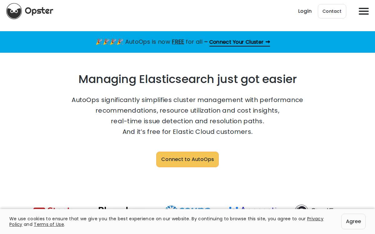Opster website preview
