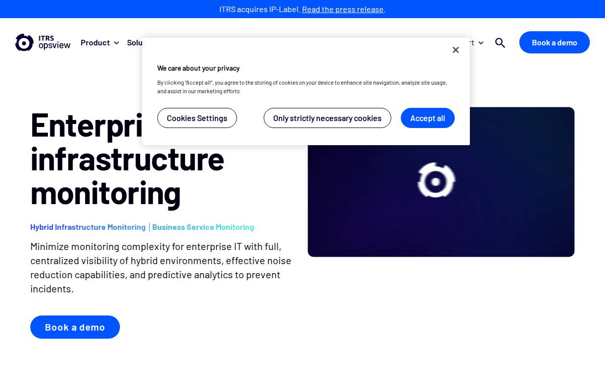 Opsview.com website preview