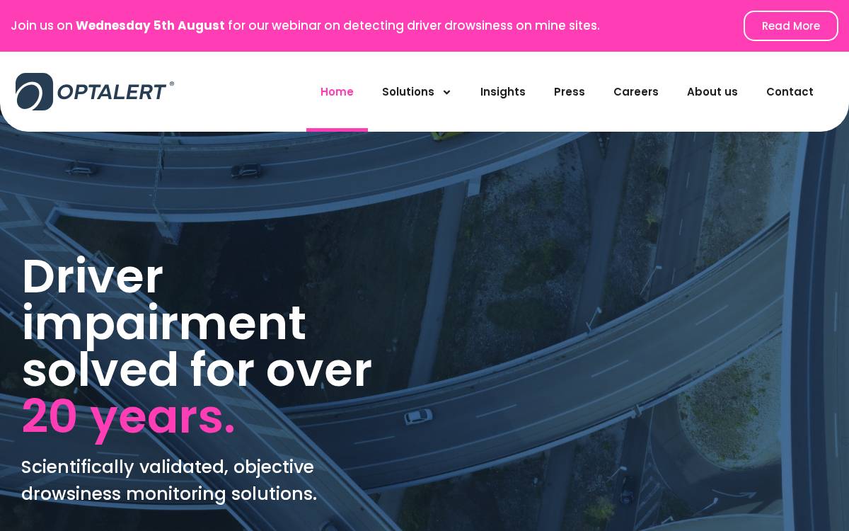 Optalert website preview