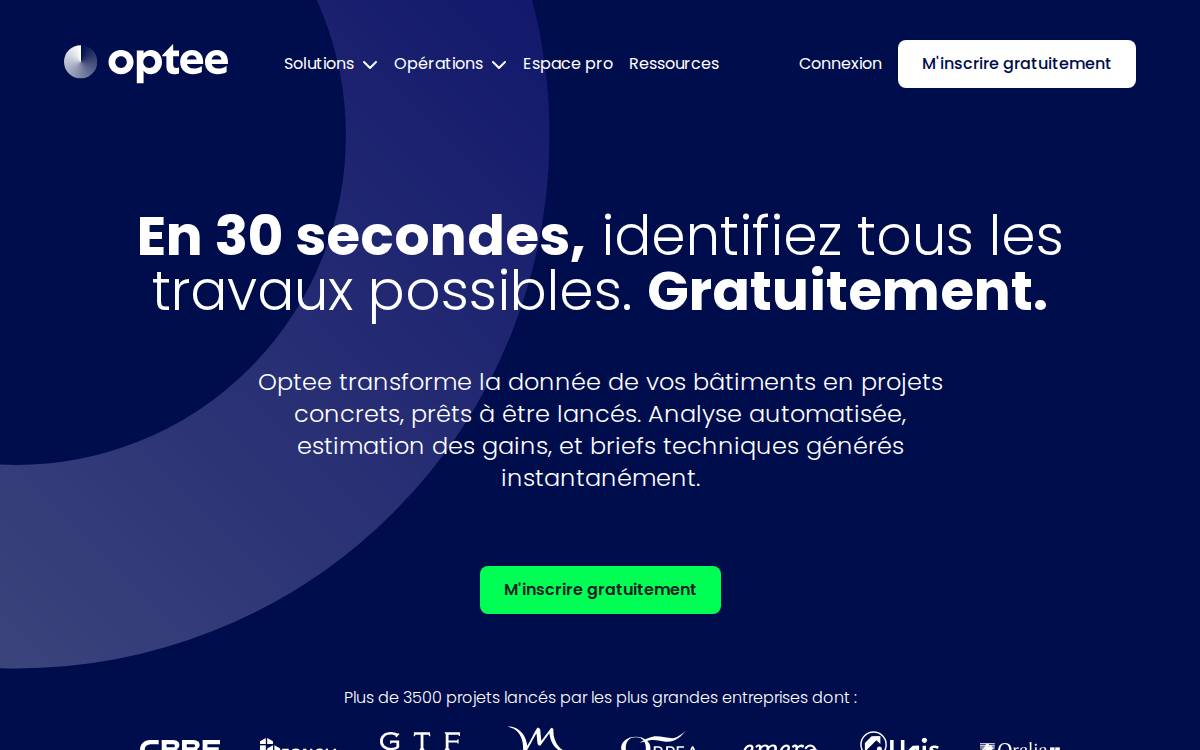Optee website preview