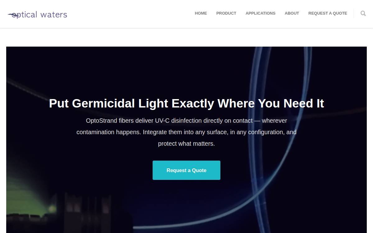 Optical Waters website preview
