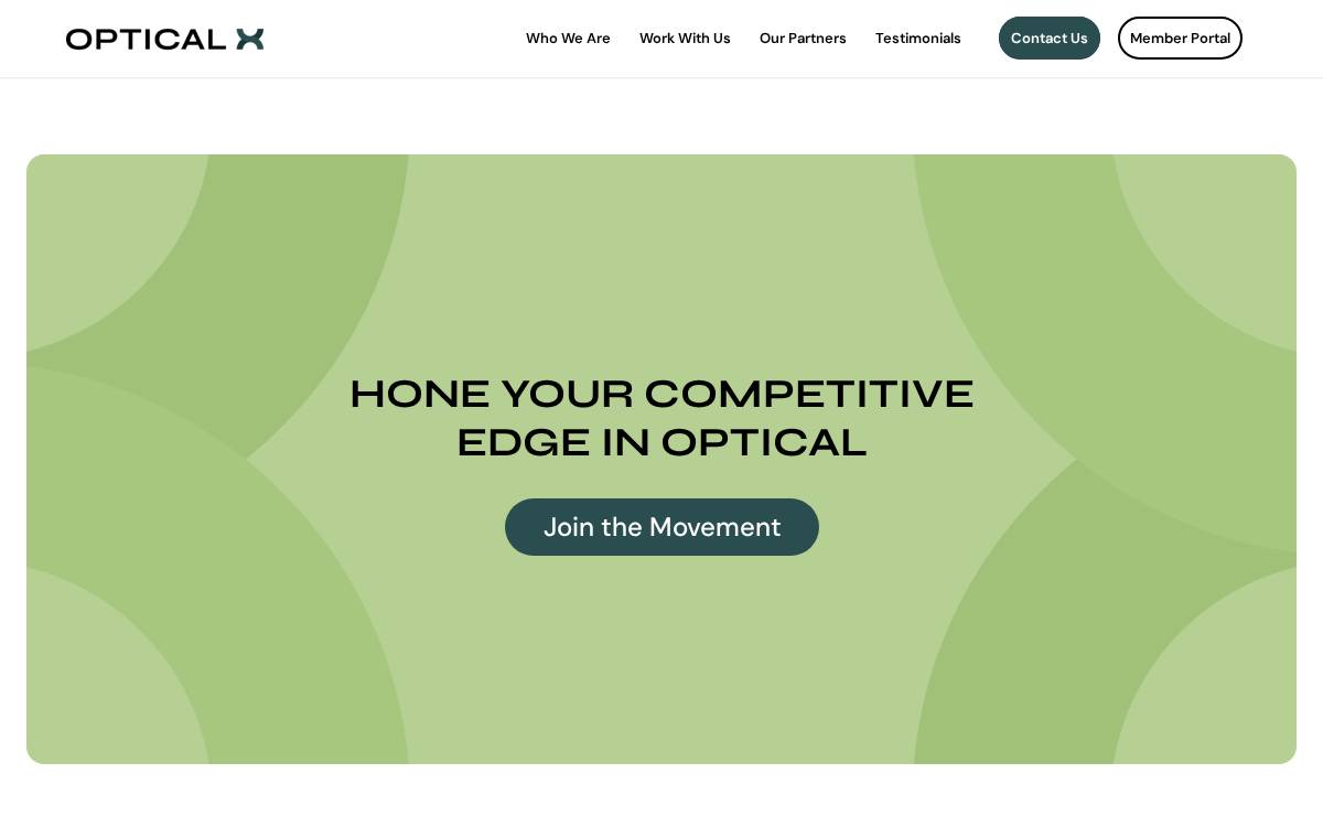 Optical X website preview