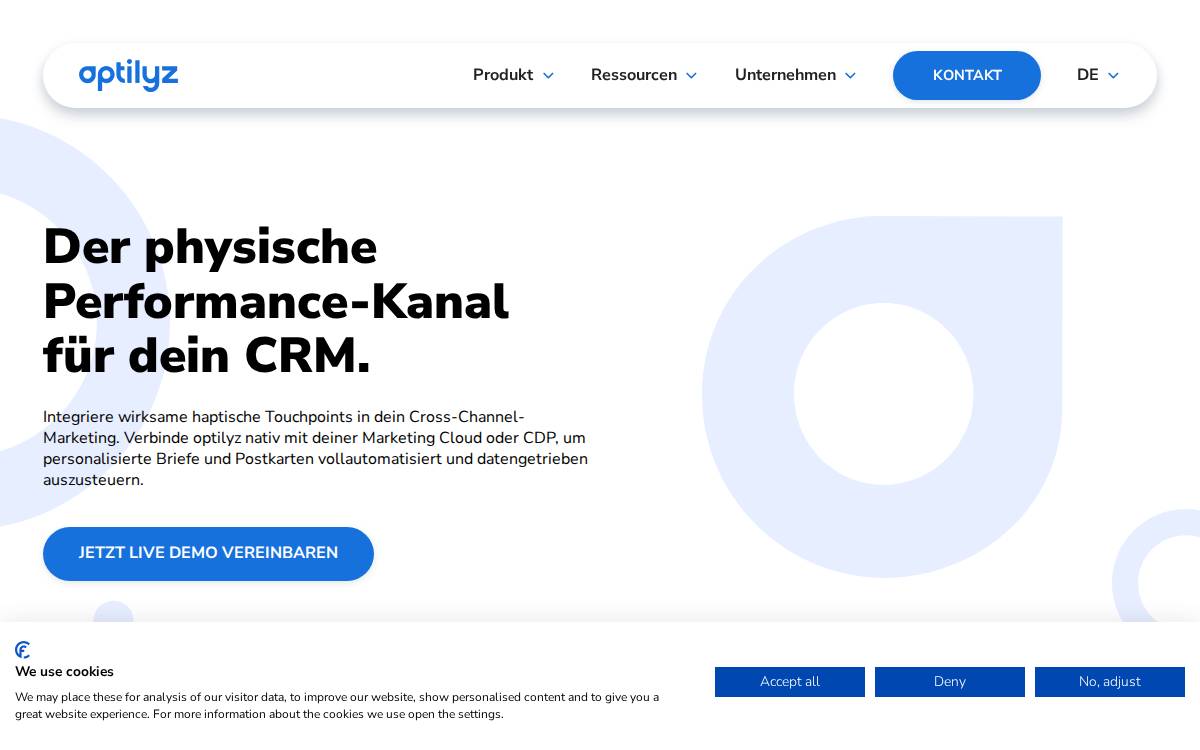 Optilyz website preview