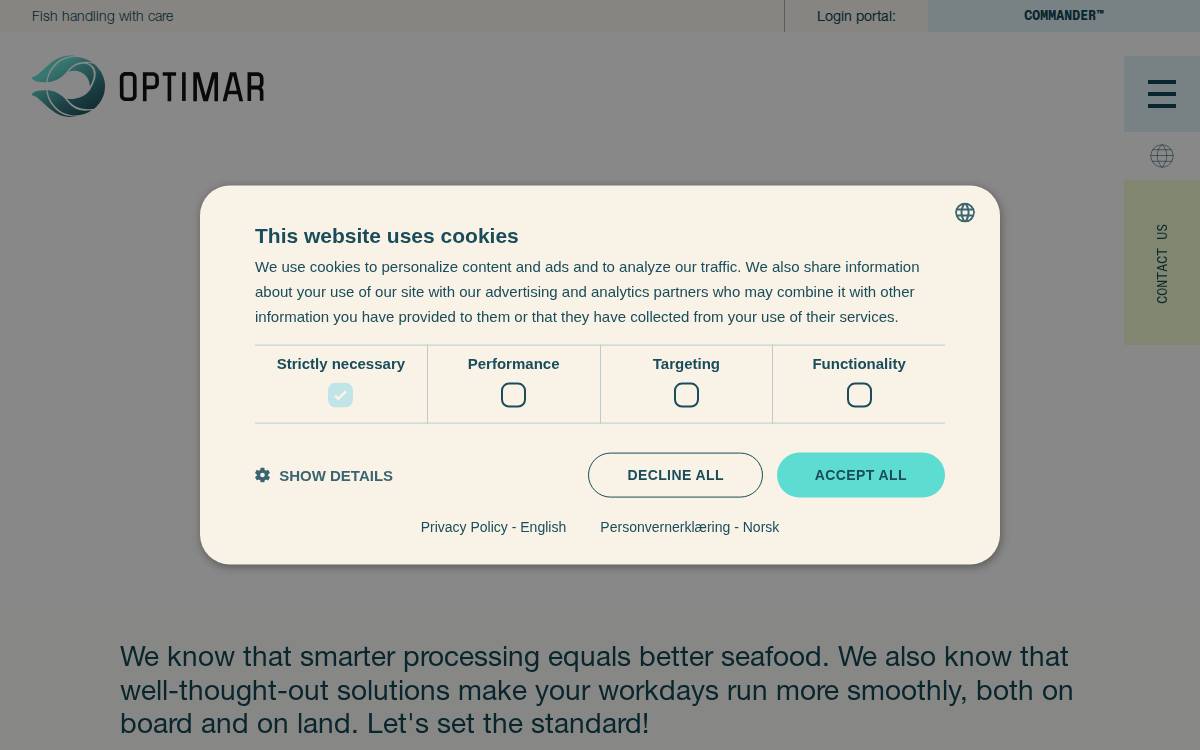 Optimar website preview