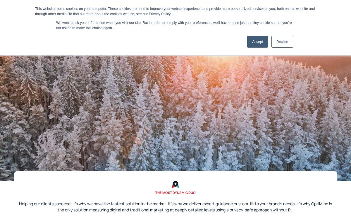 OptiMine website preview