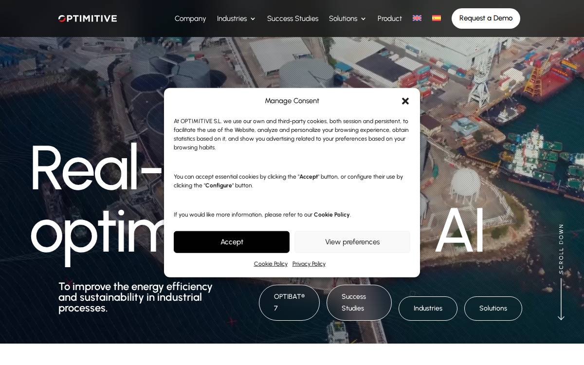 Optimitive website preview