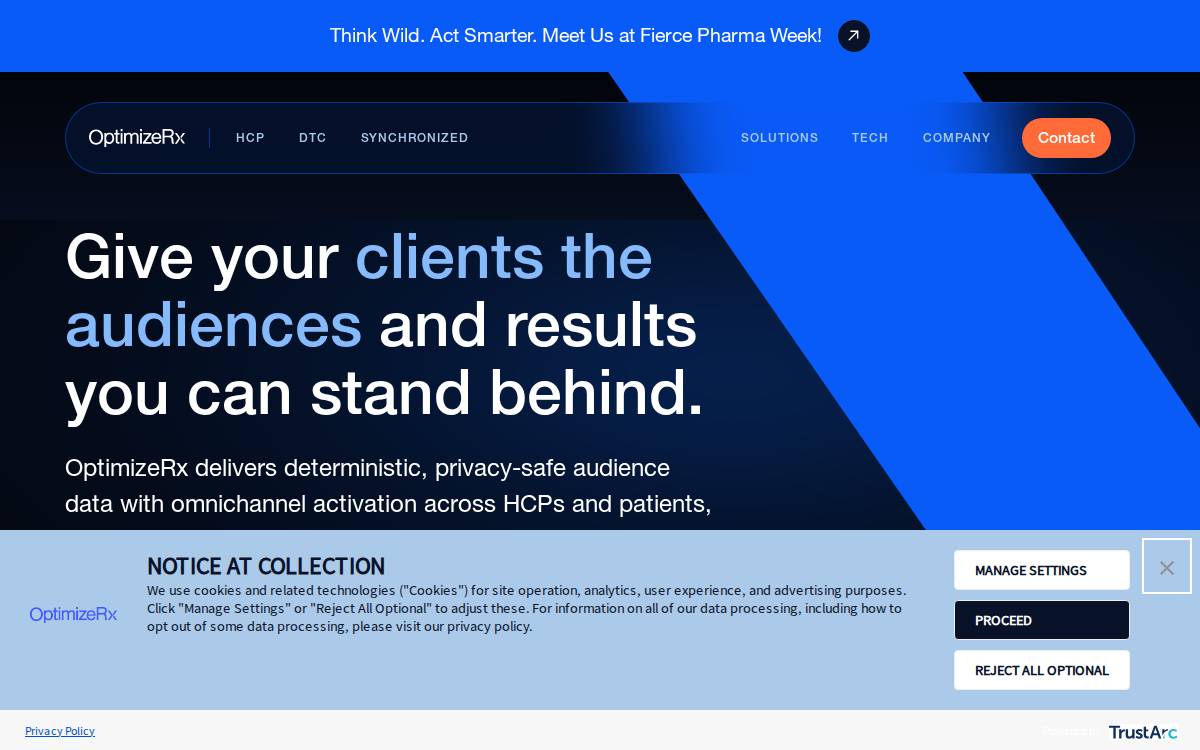 OptimizeRx website preview