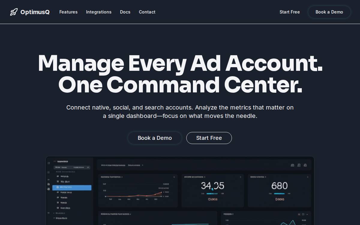 OptimusQ website preview