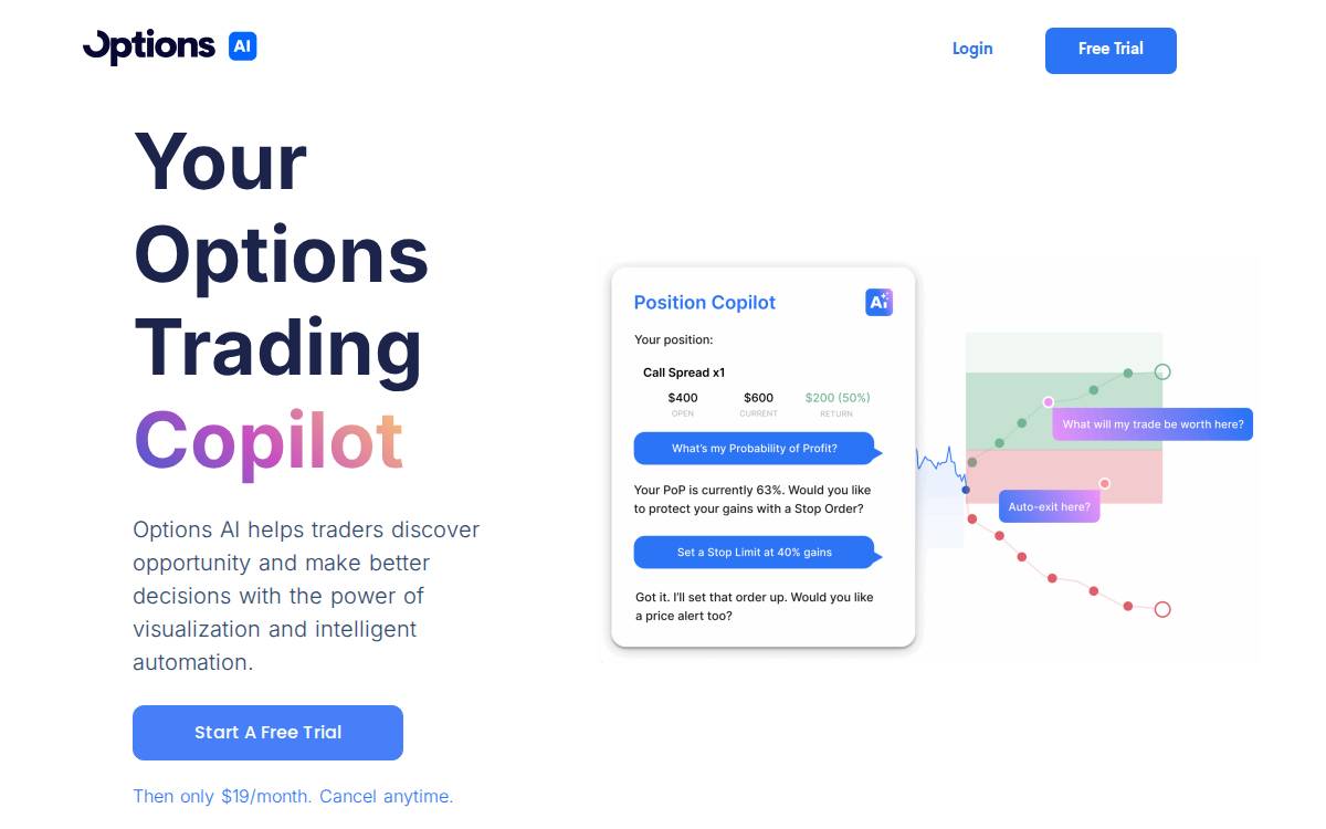 Options AI website preview