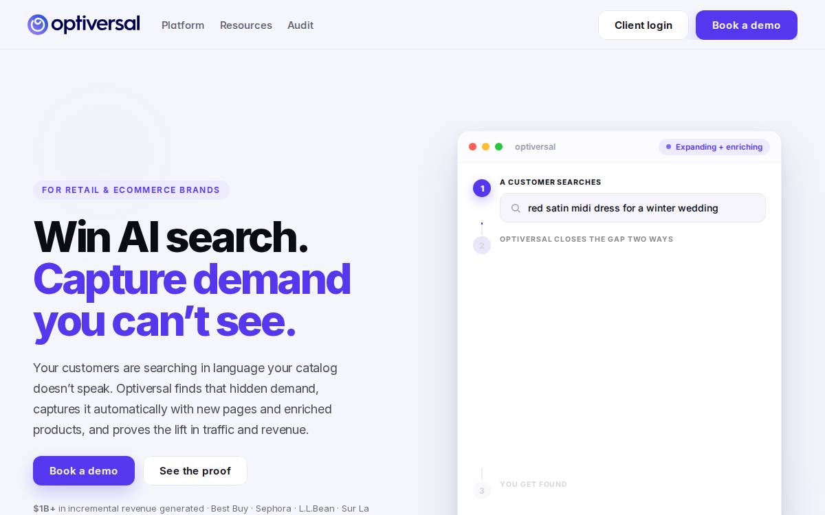 Optiversal website preview