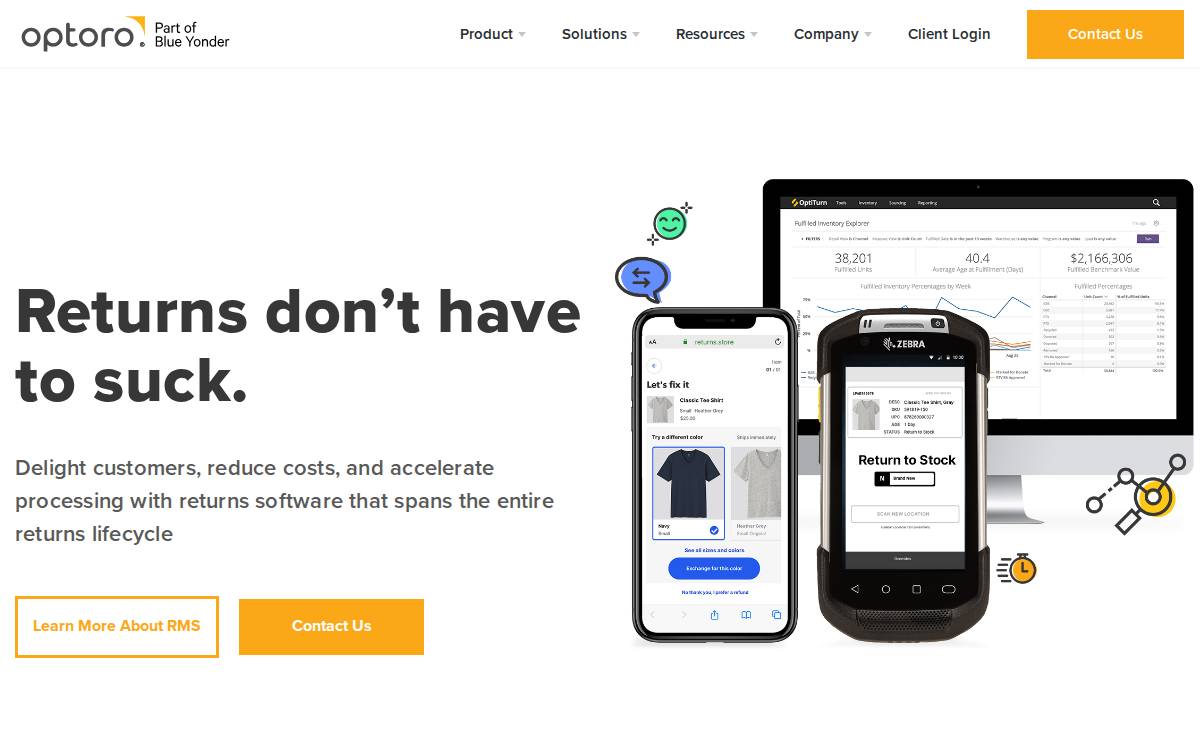 Optoro website preview