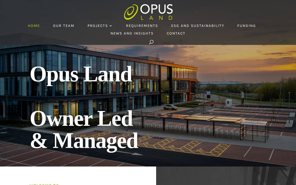 Opus Land website preview