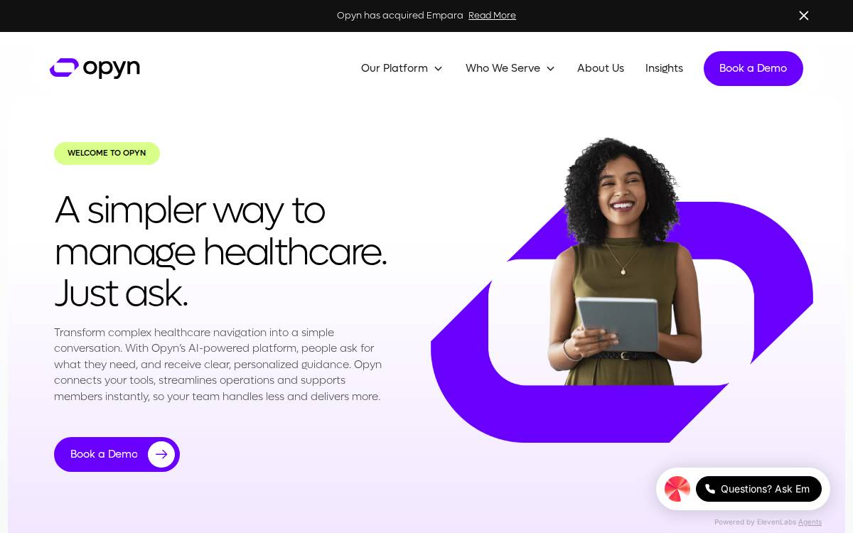 Opyn website preview