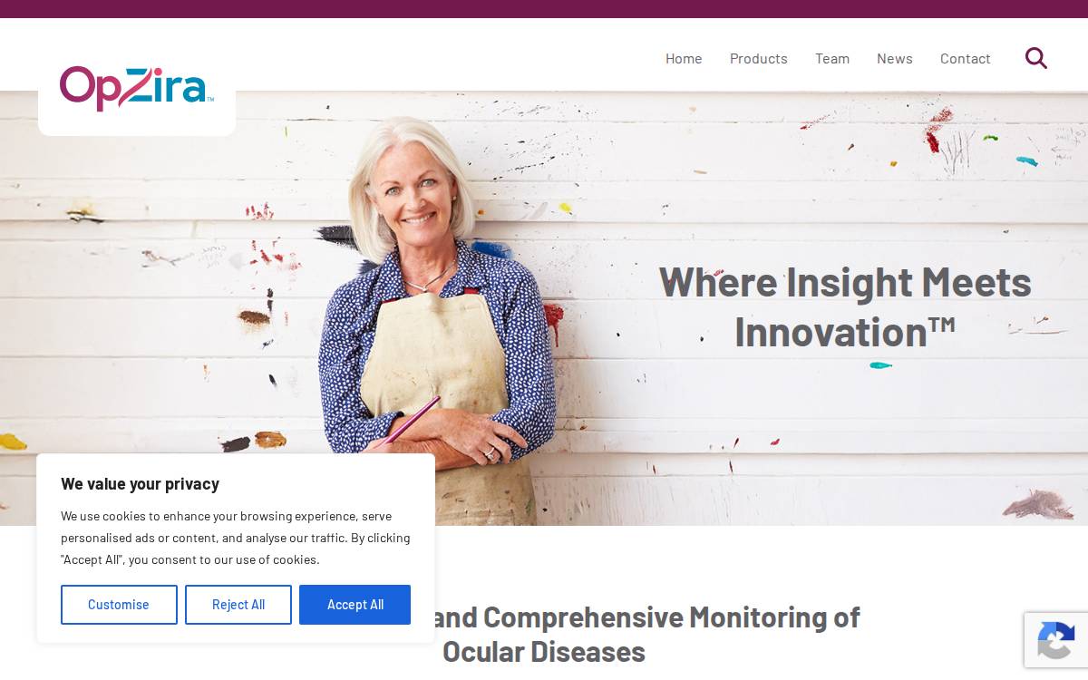 OpZira website preview