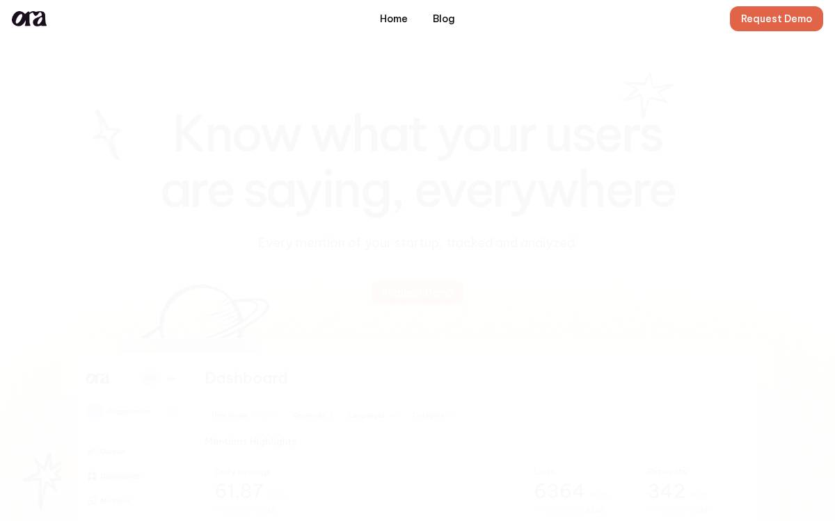 Ora website preview