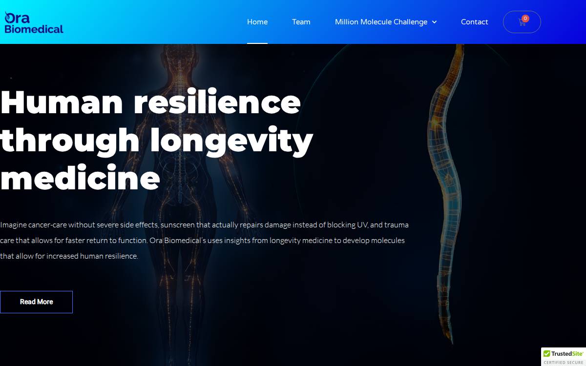 Ora Biomedical website preview