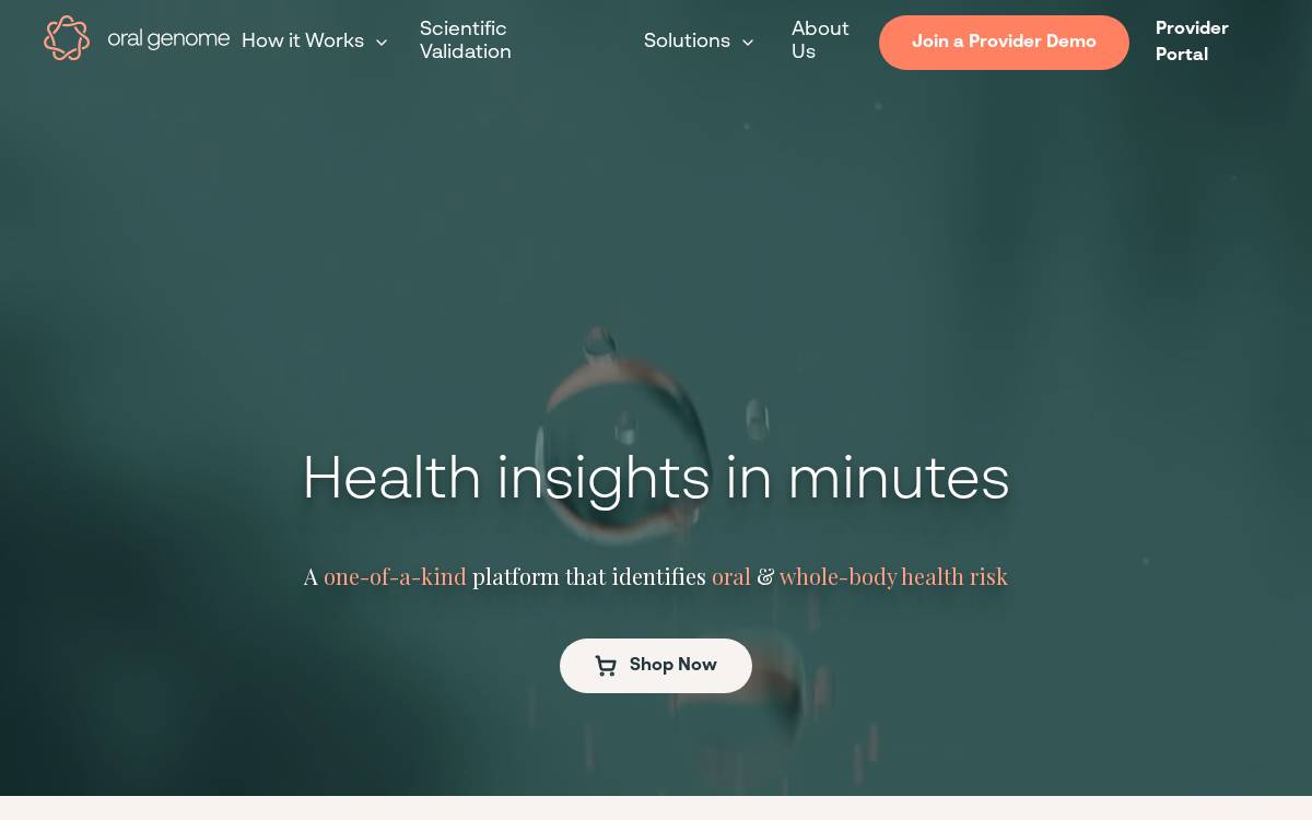 Oral Genome website preview