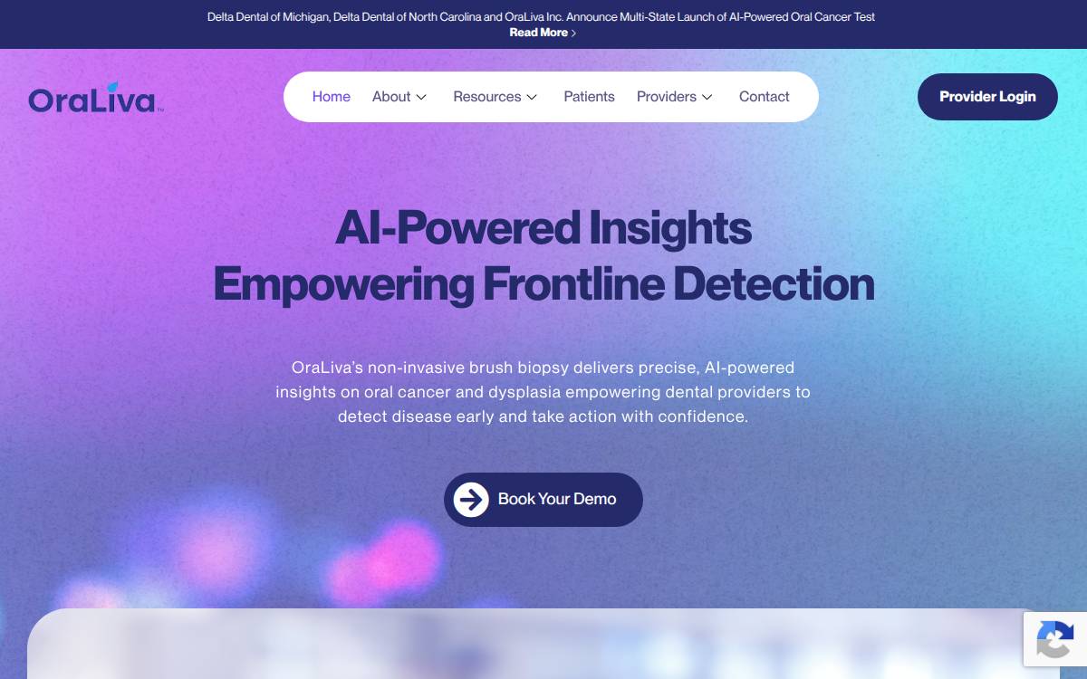 OraLiva website preview