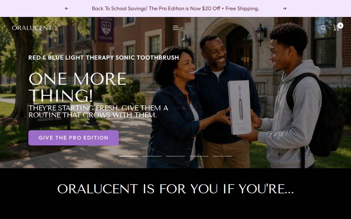 Oralucent website preview