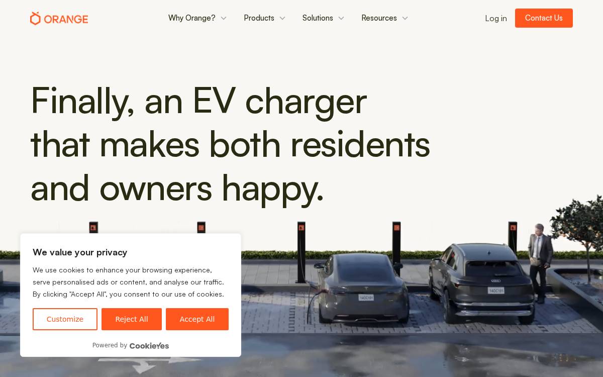 Orange Charger website preview