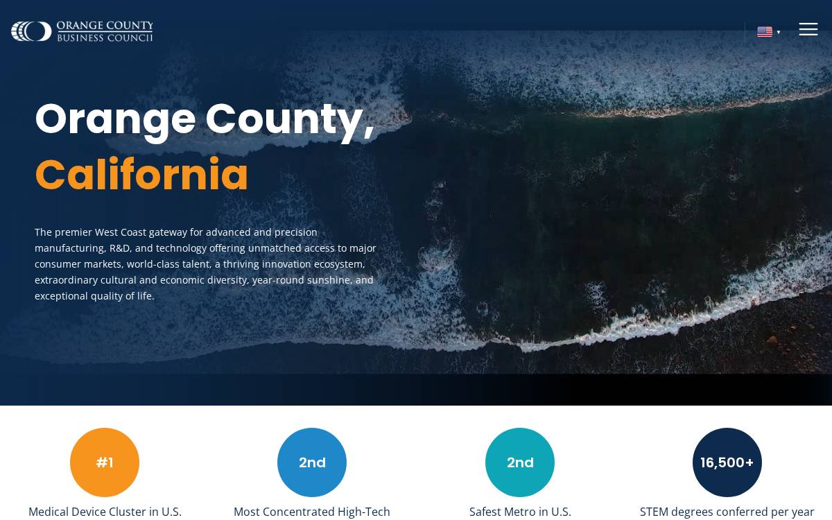 Orange County Business Council website preview