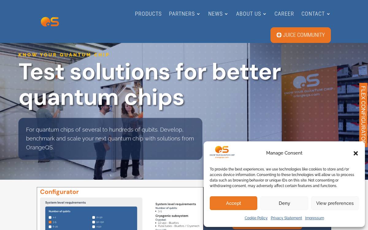 Orange Quantum Systems website preview