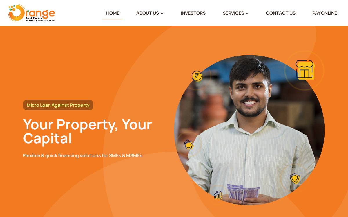 Orange Retail Finance India website preview