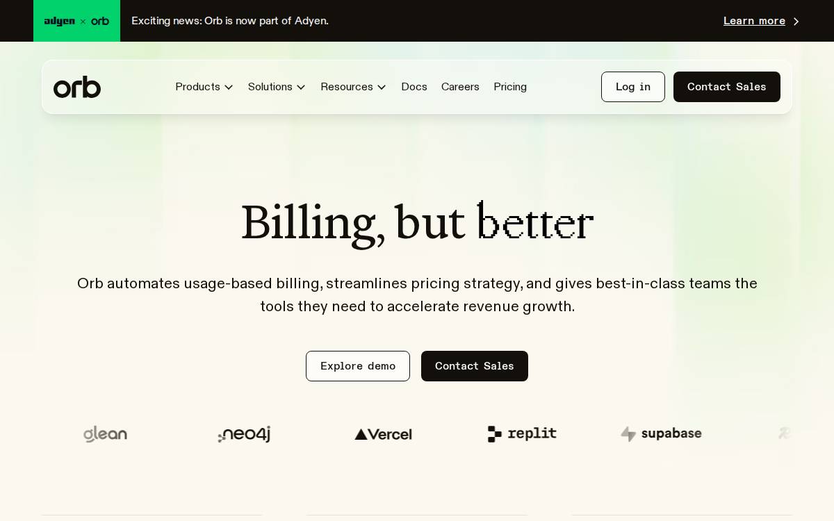 Orb website preview