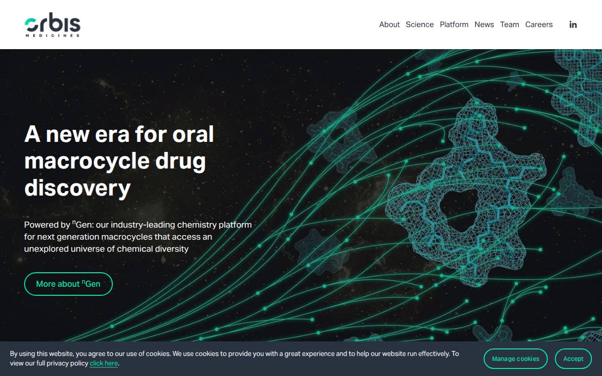 Orbis Medicines website preview