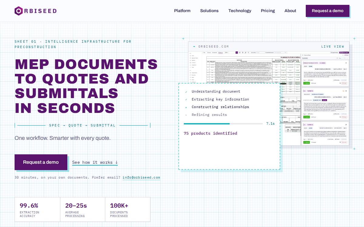 Orbiseed website preview