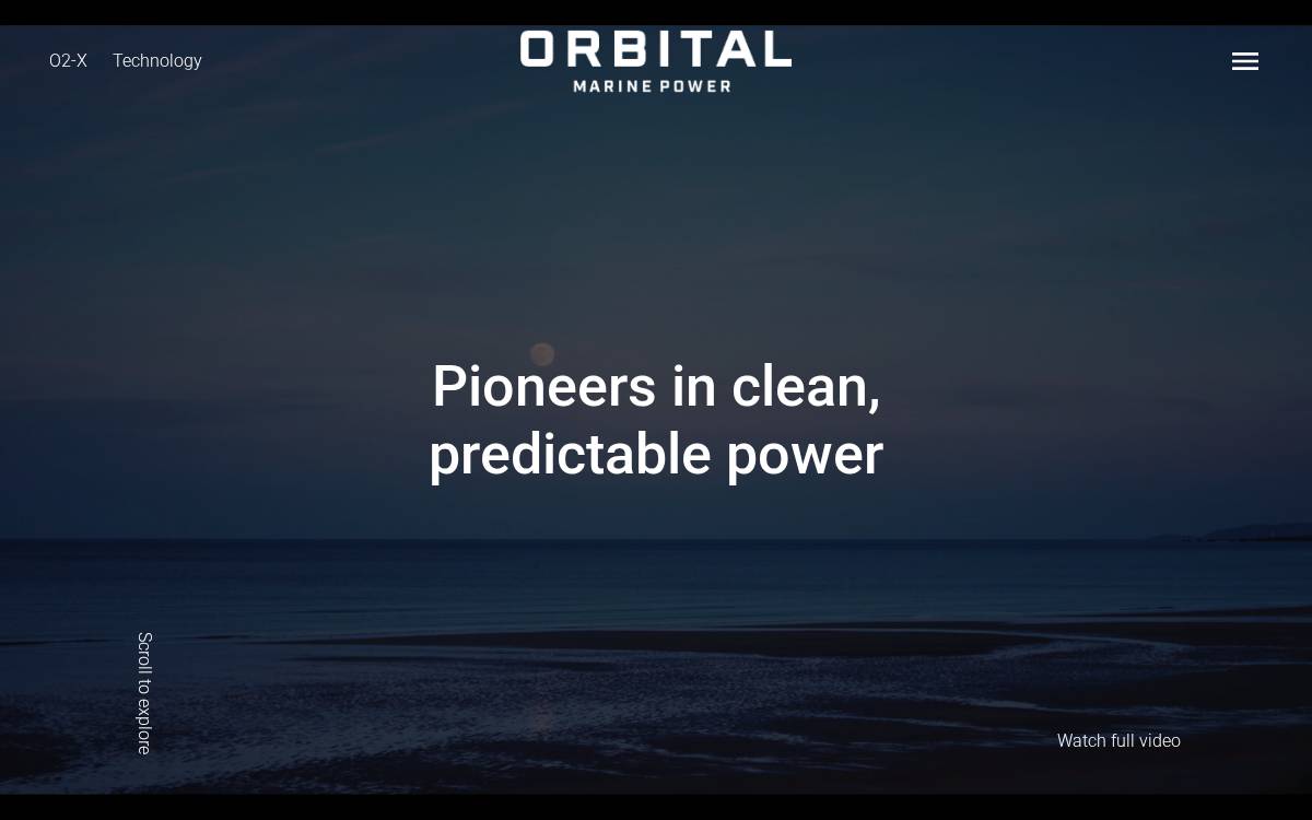 Orbital Marine Power website preview