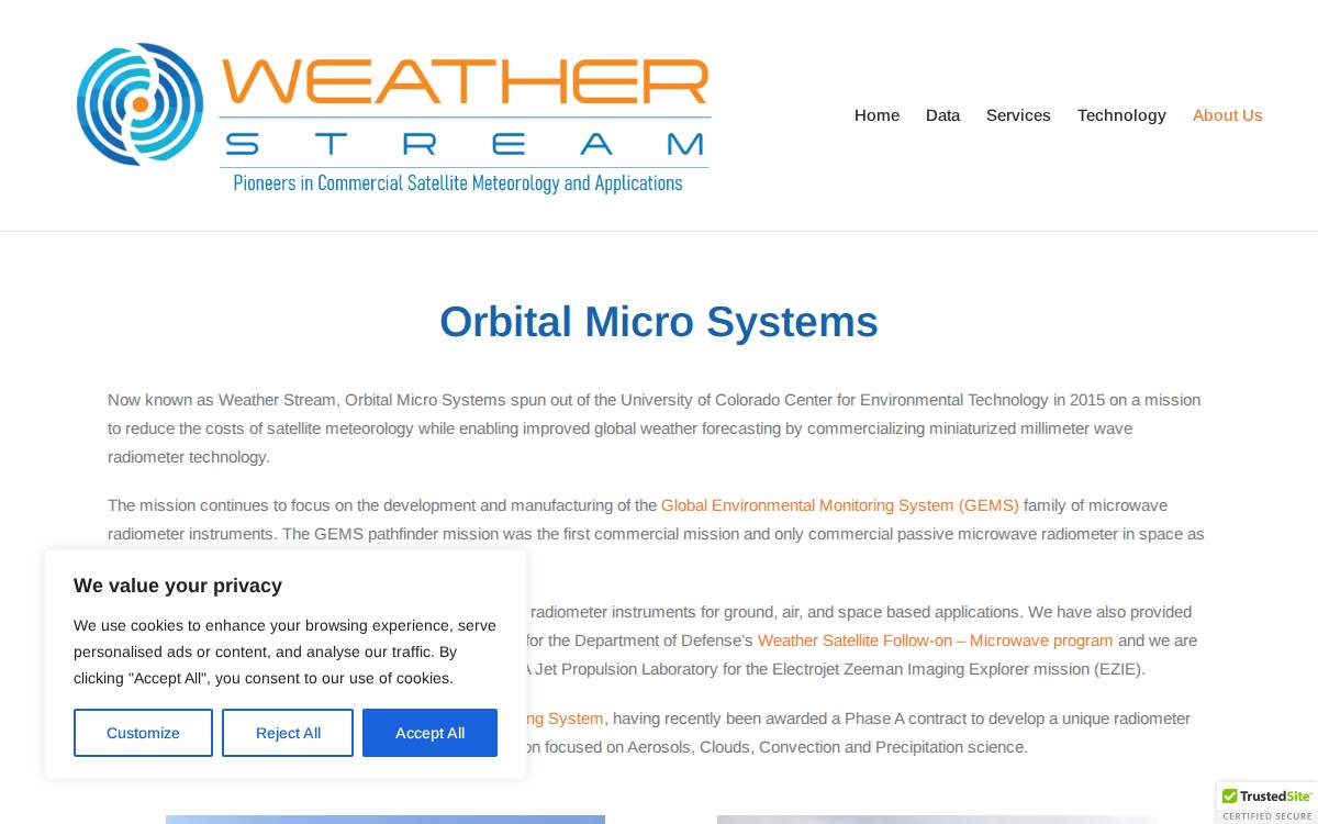 Orbitalmicro website preview
