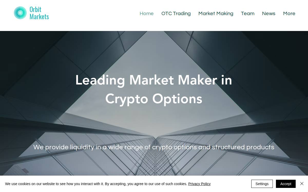 Orbitmarkets website preview
