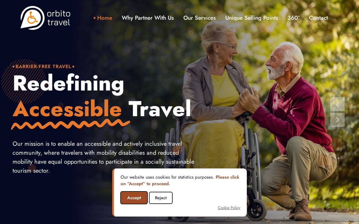 Orbito Travel website preview
